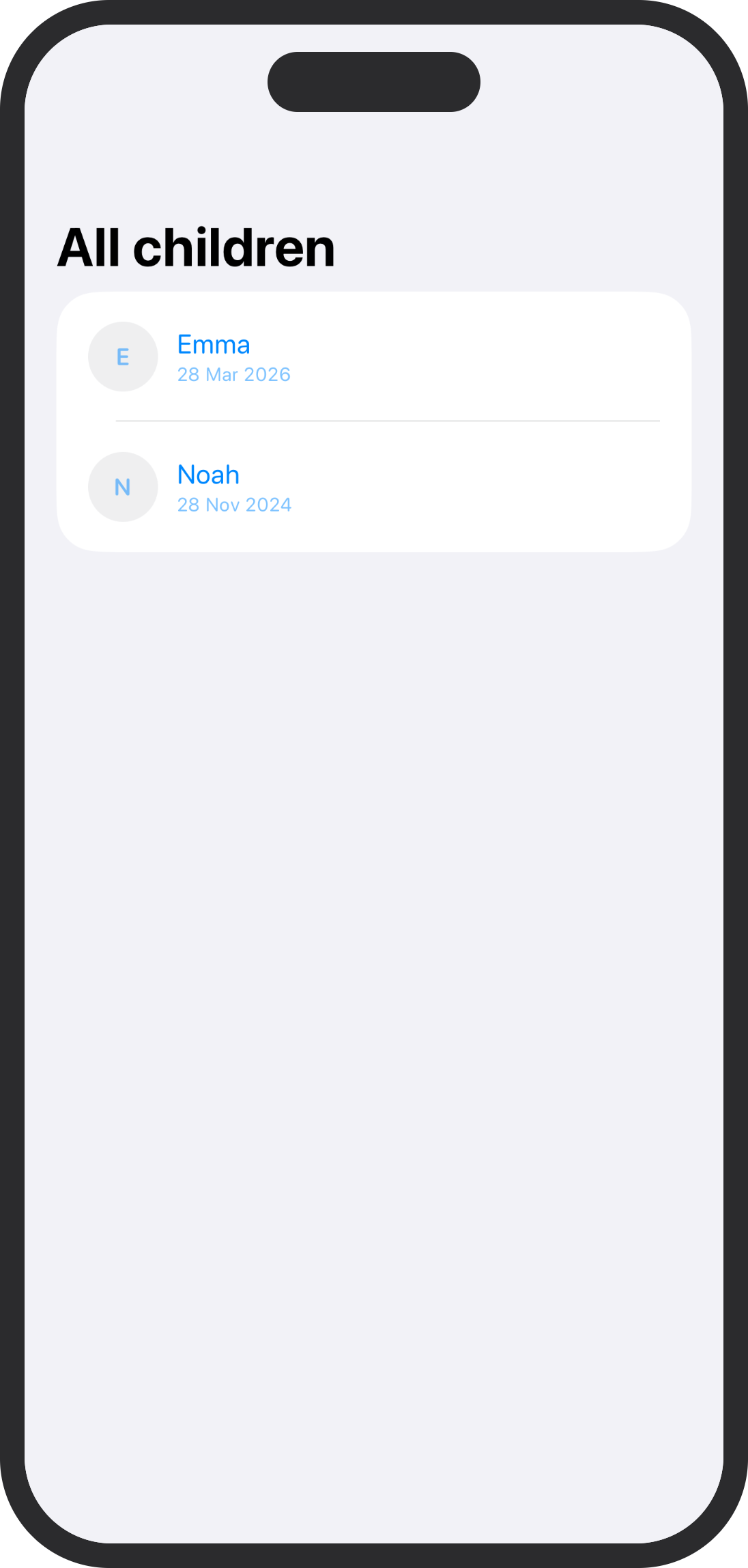 Multiple children screenshot