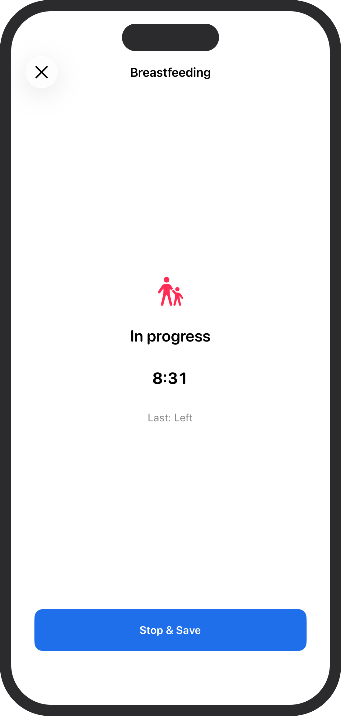 Feeding tracker screenshot